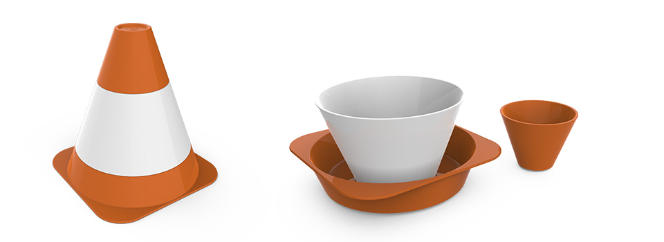 Birillo, set pappa - set of plates for children's meal, Design Bettina Di Virgilio