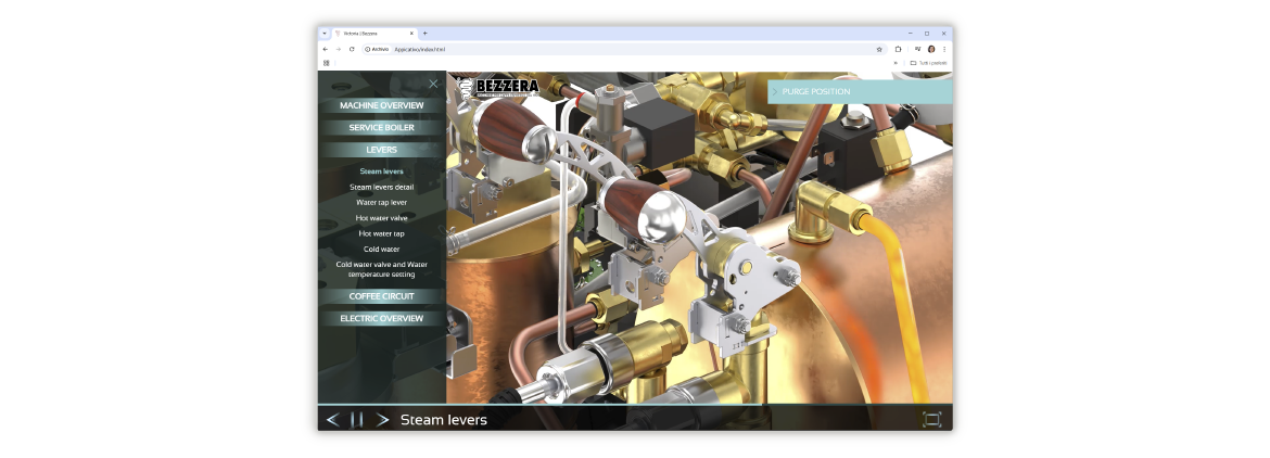 Bezzera training app - Graphical User Interface - Bettina Di Virgilio